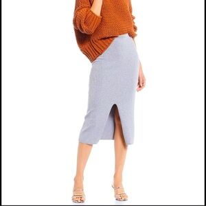 Free people cami knit pencil skirt ribbed boho spring classic revolve designer